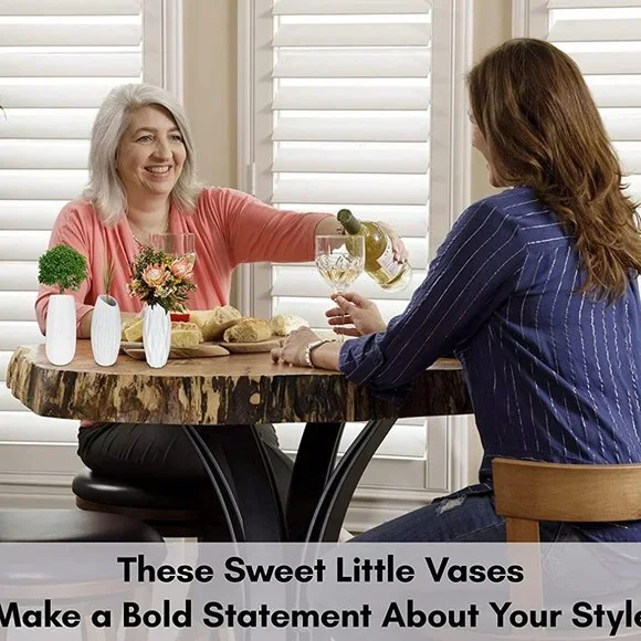 New 3 Ceramic Flower Vase Set Rustic Decor - Picture 4 of 6